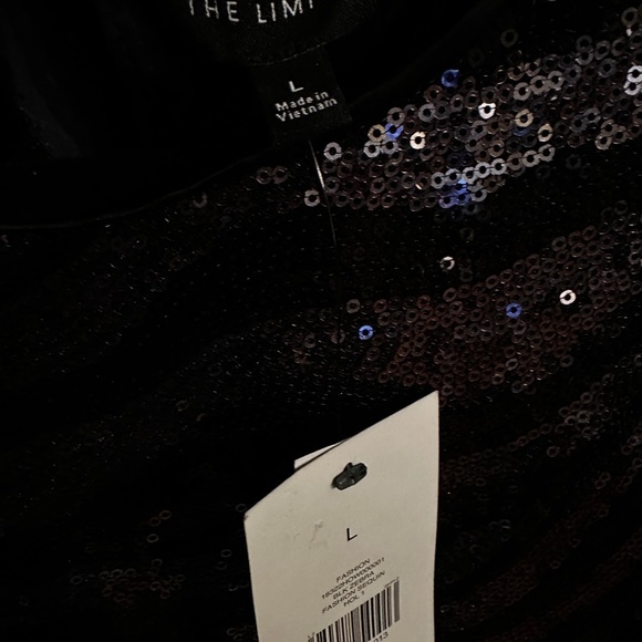 NWT the limited black zebra sequin blouse | size large - Picture 6 of 7